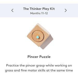 Lovevery pincer puzzle. From the thinker play kit